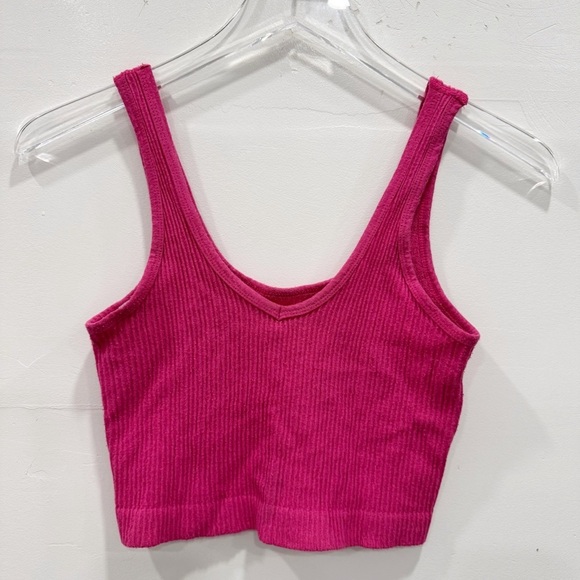 Urban Outfitters Out From Under Pink Cropped Tank Top Medium - Picture 1 of 5